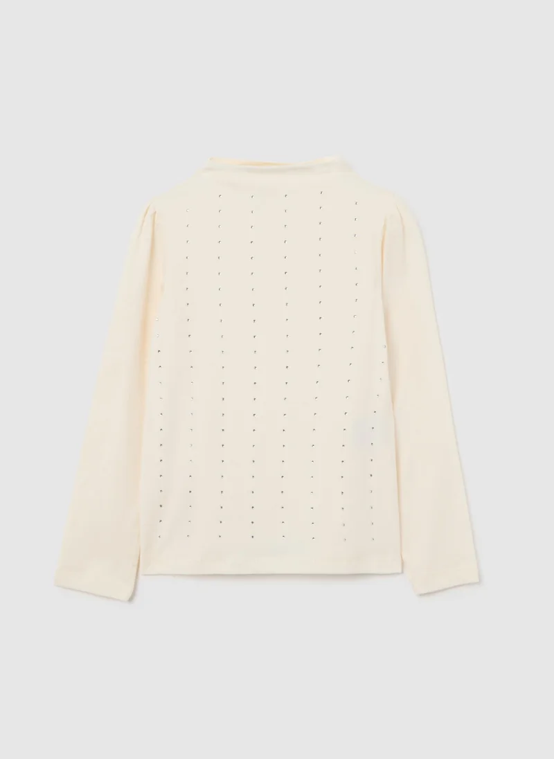 Ovs OVS Girls' Beige Stretch Cotton Jumper Regular Fit